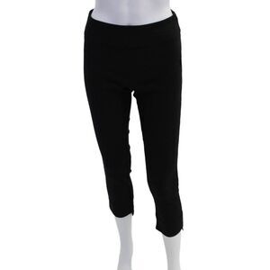 Estelle & Finn Womens Elastic Waistband Straight Leg Knit Pants Black Size 0